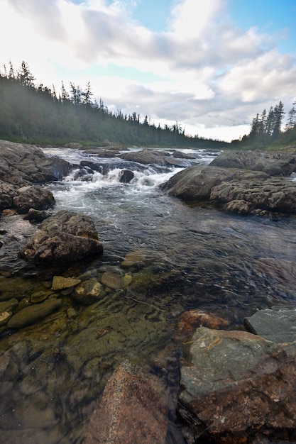 The mountain river Haramatalow in the Polar Urals