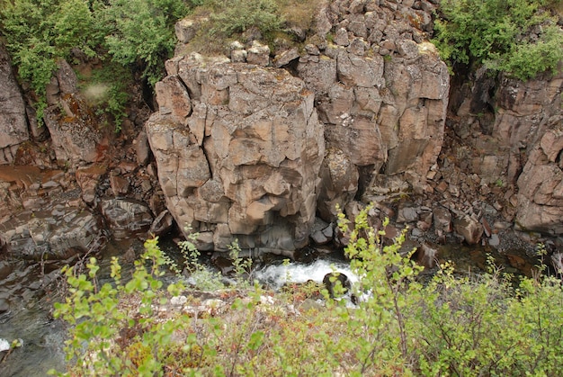 Mountain river in the rocks