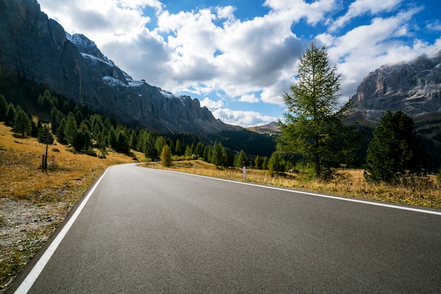 Mountain Road Highway of Dolomite Mountain - Italy