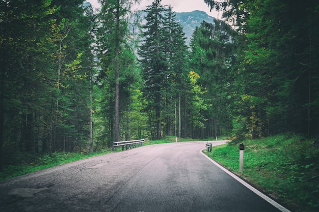 Mountain Road Highway of Dolomite Mountain - Italy