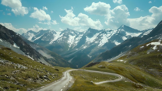 Photo mountain road landscape photo