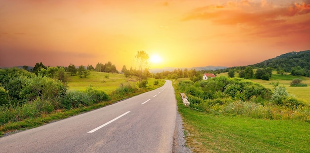 Mountain road in montenegro