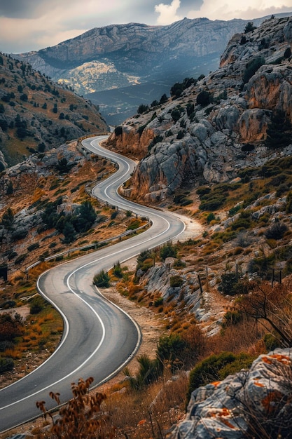 Photo mountain road