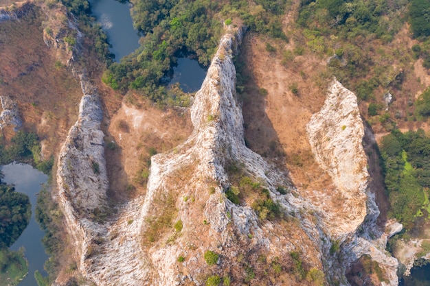 mountain rock and high cliff stone  Ratchaburi Thailand