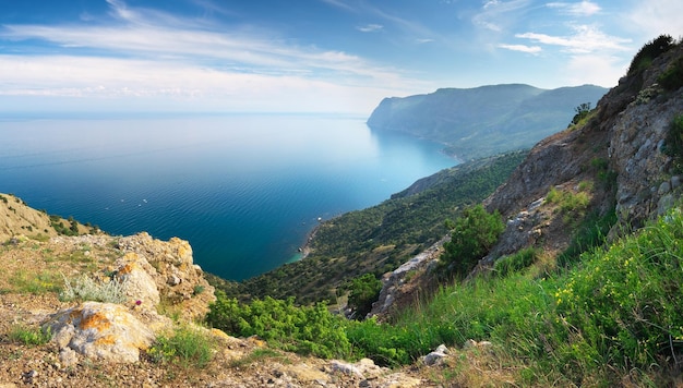 Mountain and sea panorama