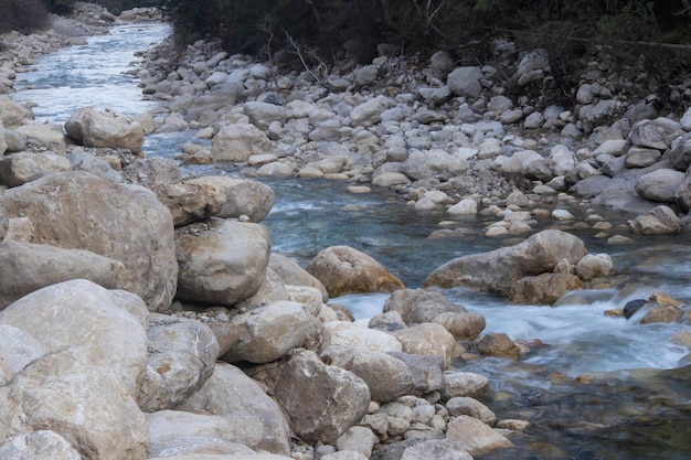 Mountain stream of water