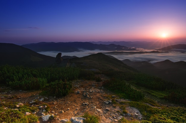 Mountain sunset