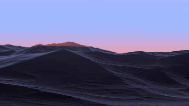 Photo mountain surface at duskstone relief landscape of mountains at sunset in a blurwallpaper3d render