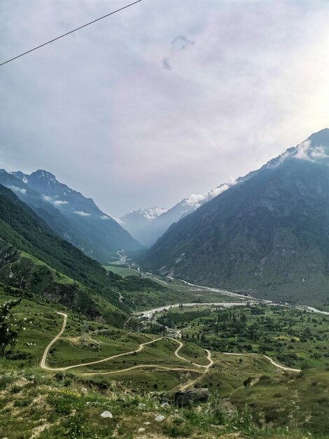 A mountain valley in the gorge of the CherekBalkar River in the vicinity of the Gymyhli tract