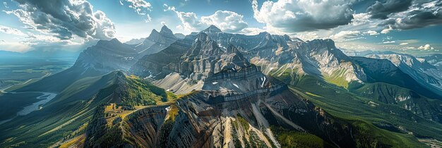 Photo mountain villages perched on slopes panoramas viewpoint from scenic overlooks misty mountain tops