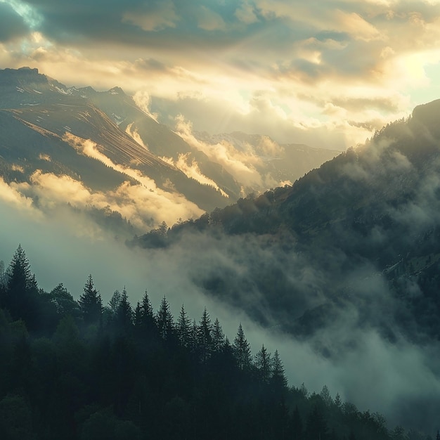 a mountain with a few clouds and a mountain in the background