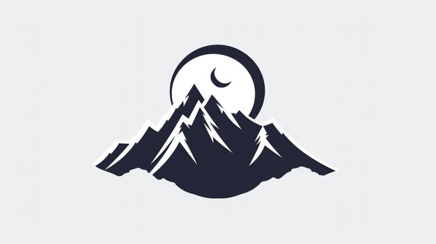 a mountain with a moon and a moon on it