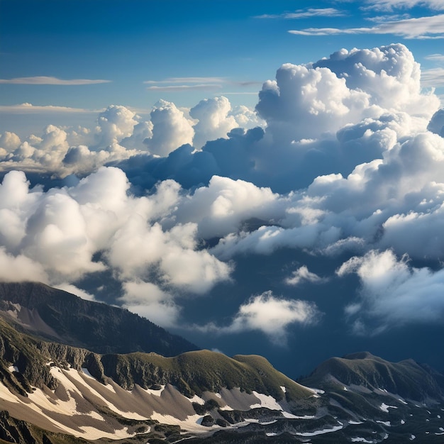 a mountain with a mountain in the background and a mountain in the middle