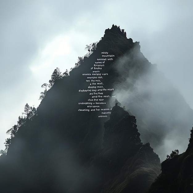 Photo a mountain with the words quot youre quot written on it