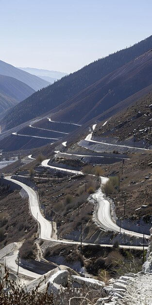 Mountainous Roadway Vista