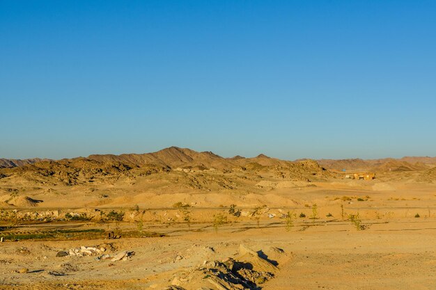 Mountains in arabian desert not far from the Hurghada city Egypt