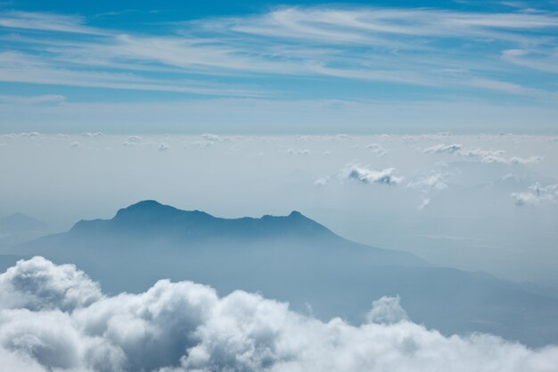 Mountains in clouds Kodaikanal Tamil Nadu