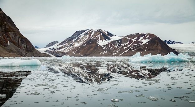 mountains glacier in arctic