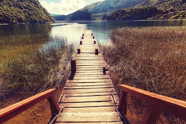 Mountains lake in Patagonia