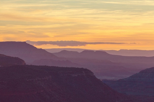 Mountains silhouette