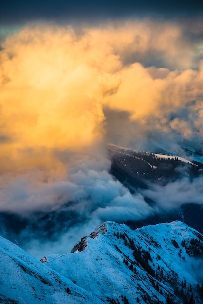 Mountains ski resort Kaprun Austria - nature and sport background.