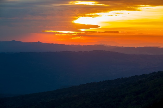 Mountains and sky at sunsetMountain landscape