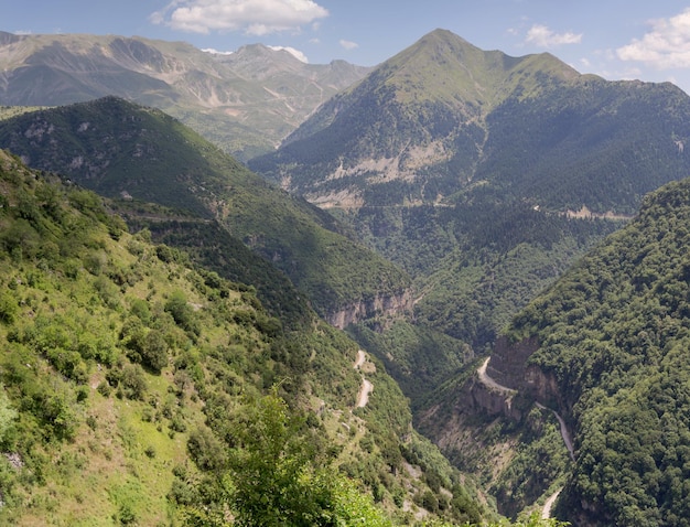 The mountains on a sunny summer day