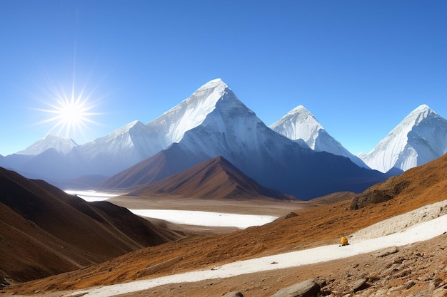 The mountains of tibet are the highest mountain in the world.