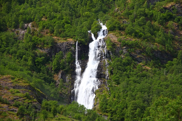 Mountains and valleys along Flamsbana, The Flam Railway, Norway