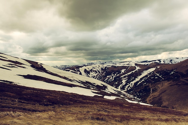 Mountains with snow