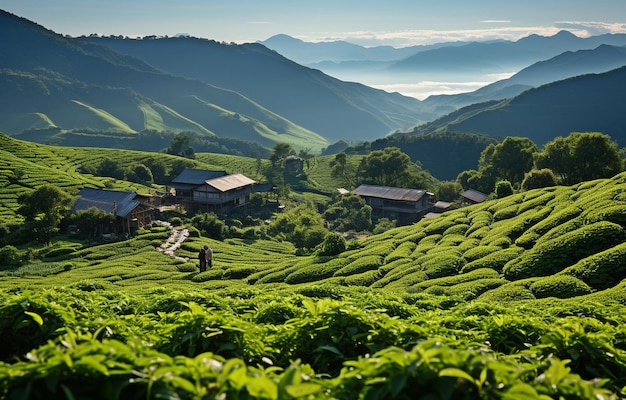 A mountaintop tea factory