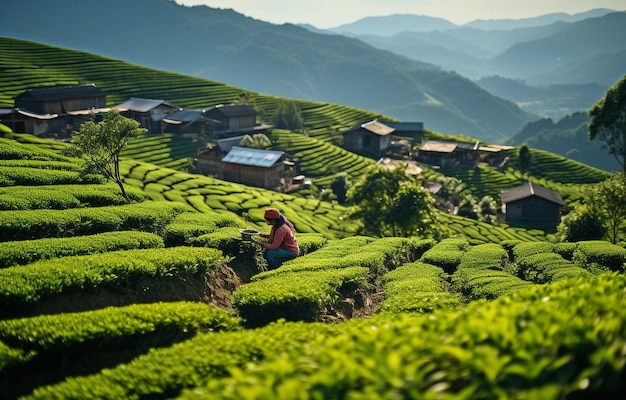 A mountaintop tea factory