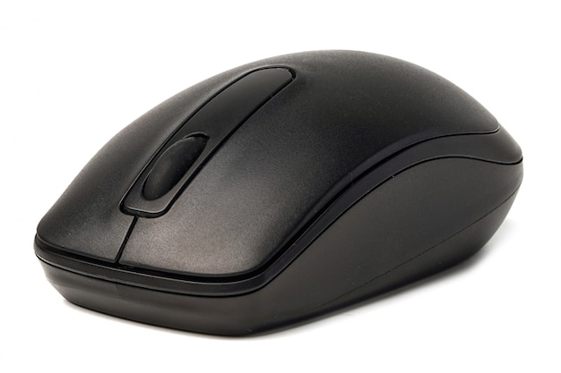 Mouse for computer on white background.