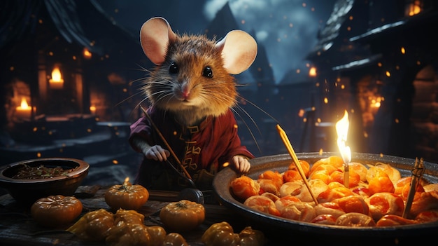 mouse cooking food HD wallpaper photographic image