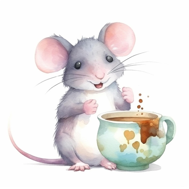 A mouse and a cup of tea