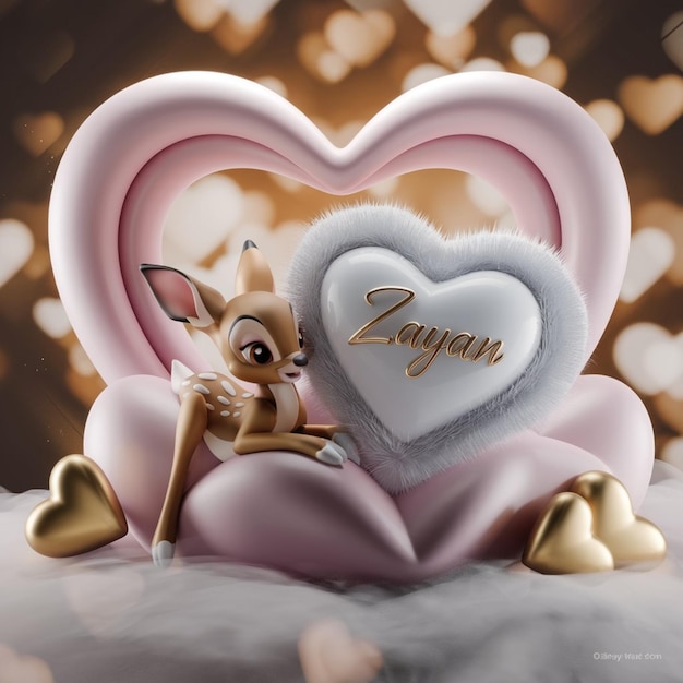 Photo a mouse is kissing a mouse in front of a heart that says celsius