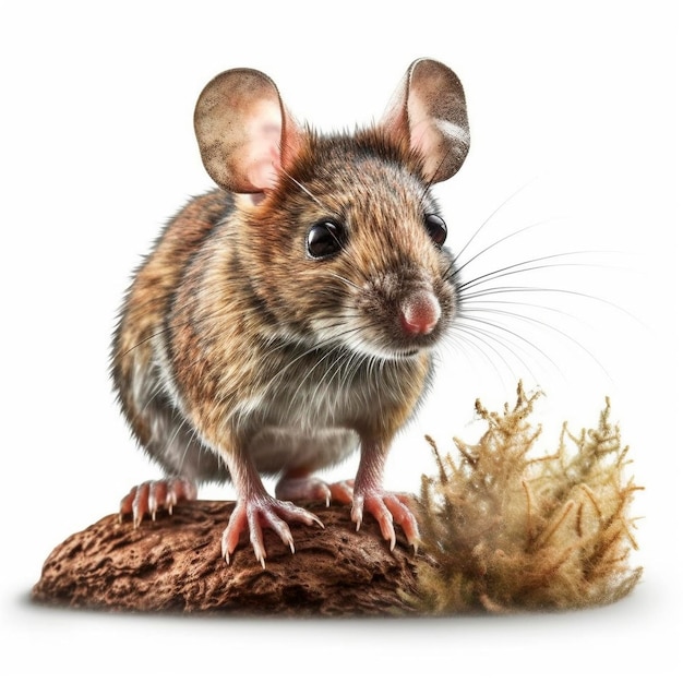 Mouse isolated on white background Generative AI