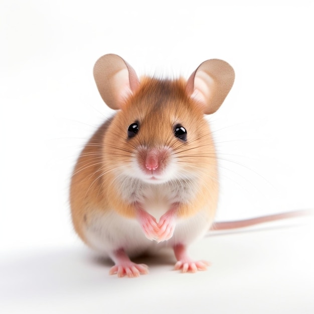 Mouse on white Background AI