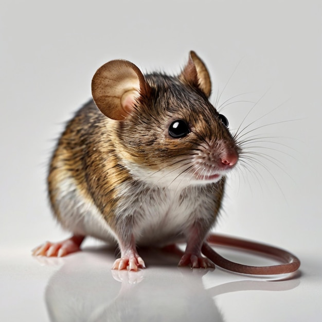 a mouse on a white background