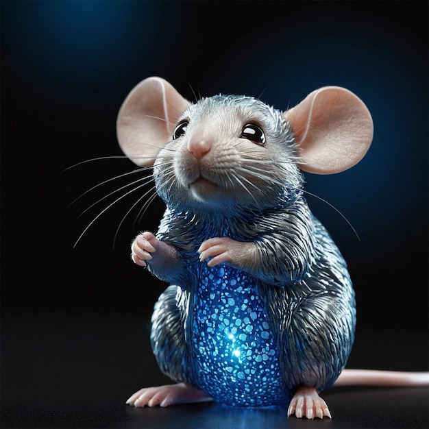 a mouse with a blue shirt that says mouse on it