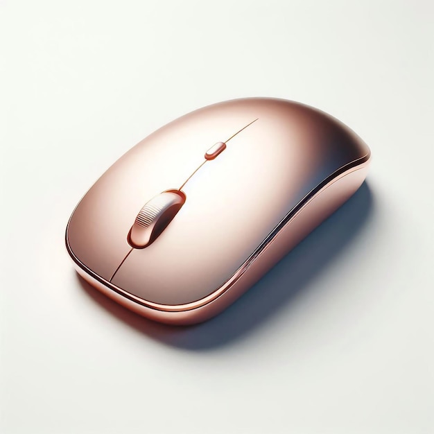 Photo a mouse with a silver button on it