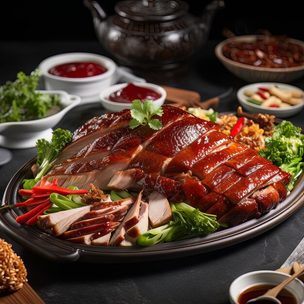 Mouthwatering Chinese Peking Duck Platter