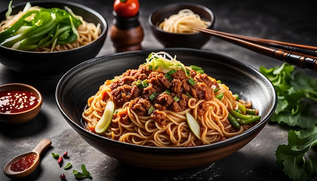 Mouthwatering Dan Dan Mian Noodles with Spicy Sauce and Ground Pork