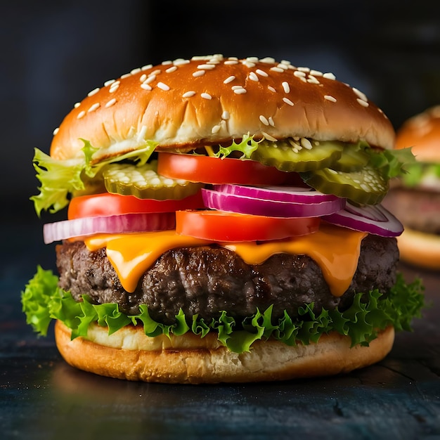 A mouthwatering double bacon burger