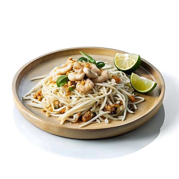 A mouthwatering highresolution image of a delectable Pad Thai dish