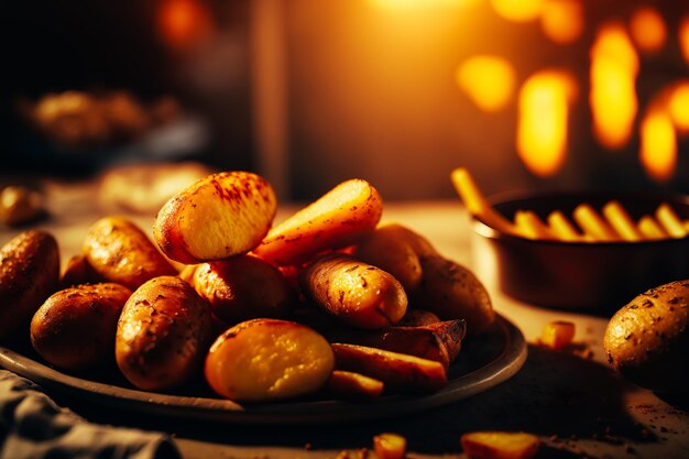 A mouthwatering image of freshly fried potatoes captured up close