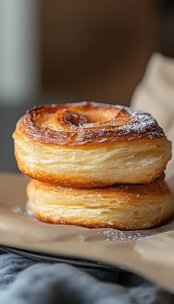 Photo mouthwatering kouign amann a flaky buttery breton pastry delight