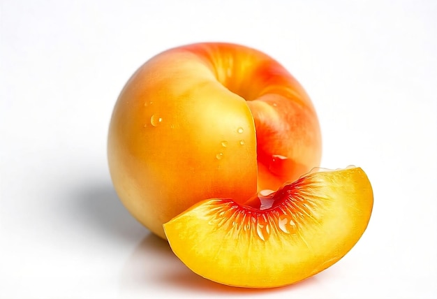 Photo mouthwatering peach with velvety skin and fresh look