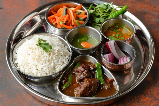 Mouthwatering Rajma Chawal Meal Combo Presentation