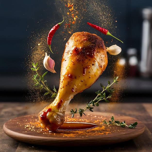 Mouthwatering roasted Spicy Chicken Drumstick